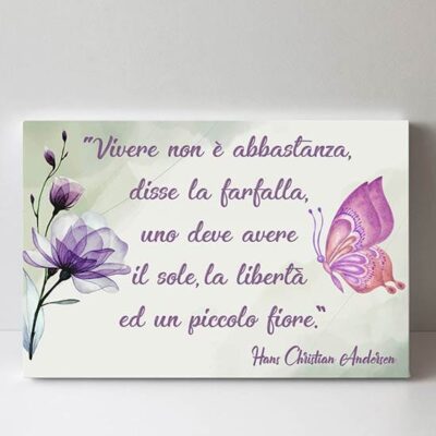 Stampa su tela con citazione di Andersen