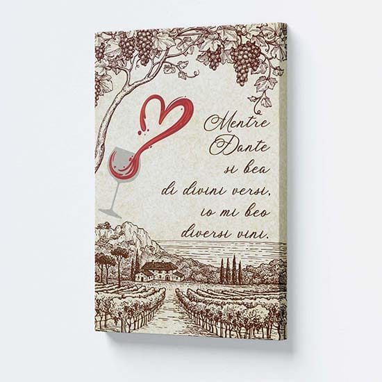 Stampa su tela quadro sul vino