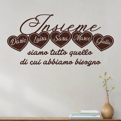 Stickers murali personalizzati famiglia adesivi da parete