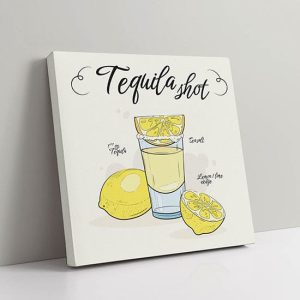 quadro cocktail bar su tela Tequila shot
