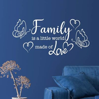 Adesivi murali famiglia scritte decorative da pareti