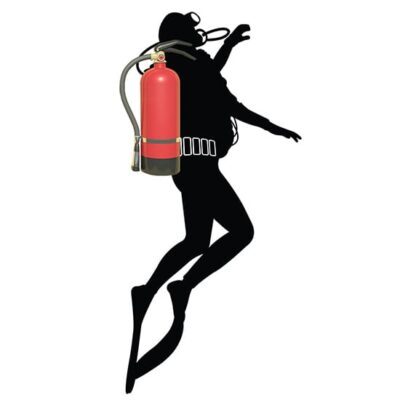 Adesivo da parete sub per estintore sticker murale