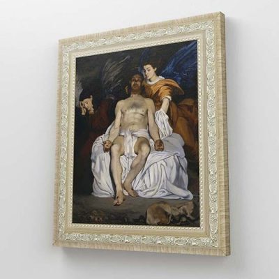 Quadro di Manet Cristo morto e due angeli tela moderna