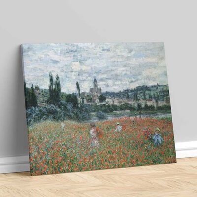 Quadro di Monet Campo di papaveri a Vetheuil su tela