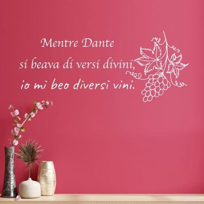 Scritte adesive da muro sul vino stickers murali