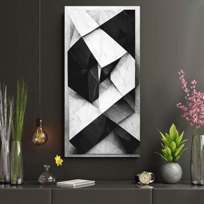 Stampa su tela quadro astratto verticale moderno