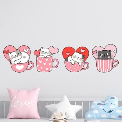 Adesivi da parete amabili gattini