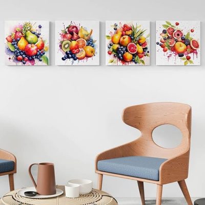 Quadri cucina con frutta su tela