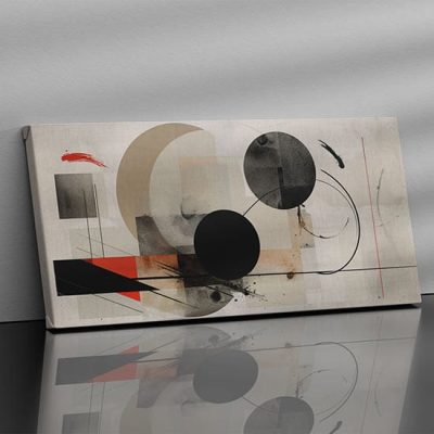 Quadro con astrattismo geometrico su tela arte contemporanea