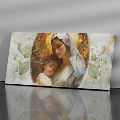 Quadro sacra famiglia capezzale moderno stampato su tela