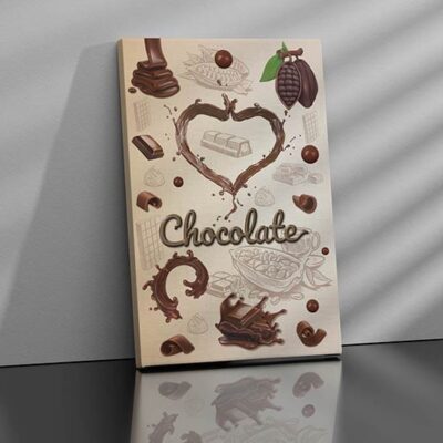 Quadro su tela love chocolate decorazione moderna
