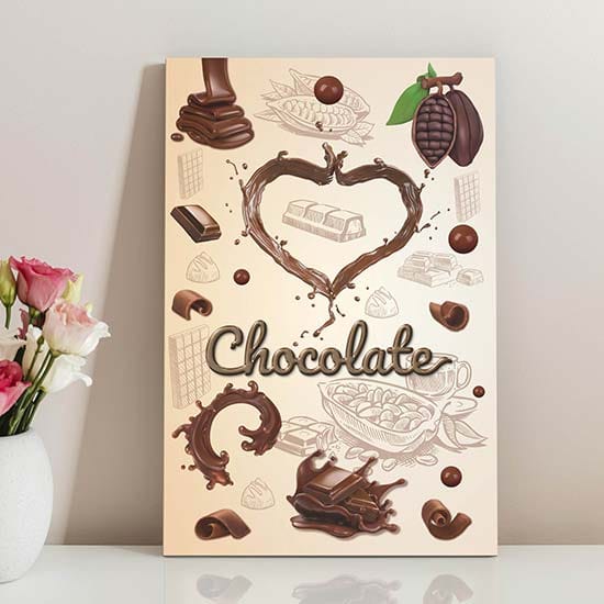 Quadro su tela love chocolate stampa moderna