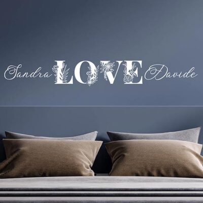 Stickers murali personalizzati per camera da letto con nomi