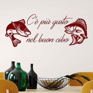 adesivi da parete con frase per pescheria stickers murali