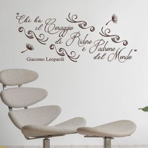frase adesiva da muro di Giacomo Leopardi stickers