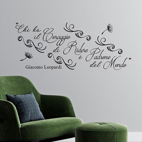 Frase adesiva da muro di Giacomo Leopardi