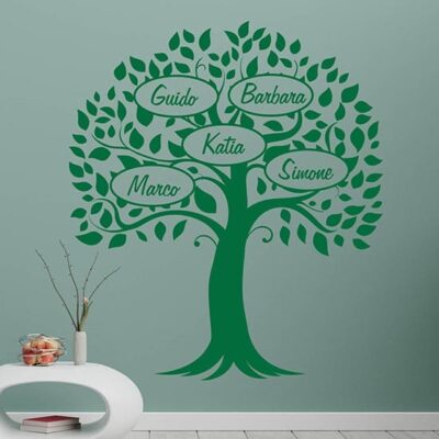 Albero della famiglia adesivo personalizzato con nomi