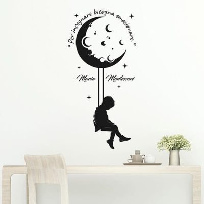 Frase Montessori adesiva da muro