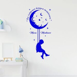 Frase Montessori adesiva da muro wall decor