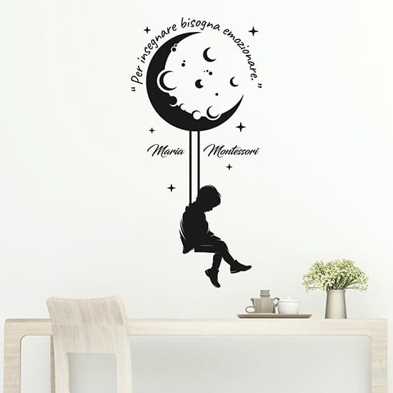 Frase Montessori adesiva da muro