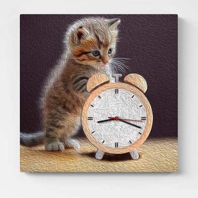 Quadro orologio da parete dipinto moderno