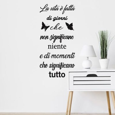 Scritte sui muri adesive verticali