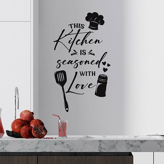 Decorazione adesiva con frase per cucina