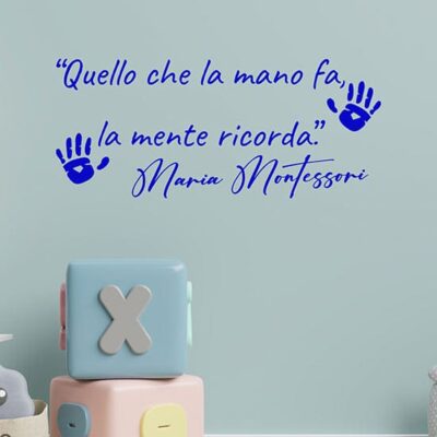 Frase adesiva da parete di Maria Montessori stickers murali