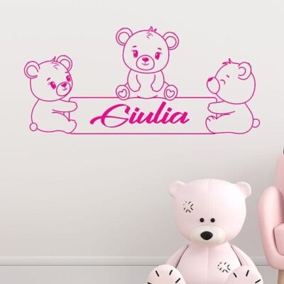 Decorazione adesiva personalizzata per bambini da parete