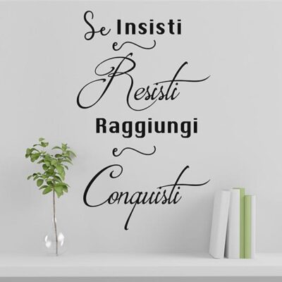 Frasi motivazionali come decorazioni adesive