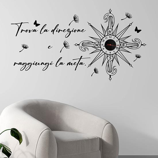 Orologio da parete rosa dei venti