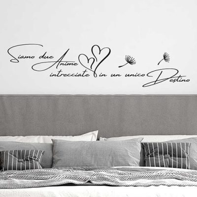 Frase d'amore adesiva da muro