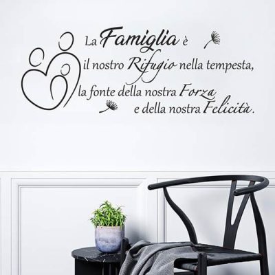 Frasi famiglia adesivi murali di design
