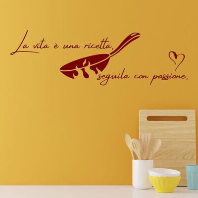 Scritte adesive per le pareti della cucina adesivi murali