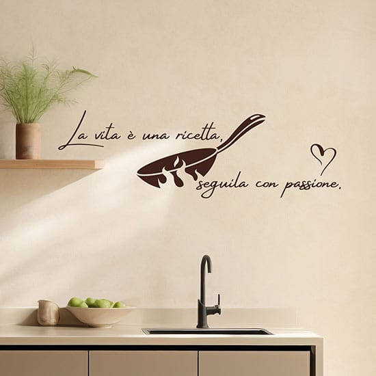 Scritte adesive per le pareti della cucina