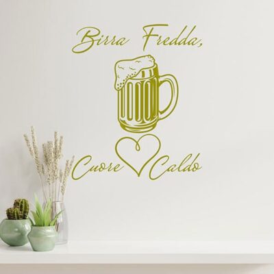 Stickers murali birreria design love birra