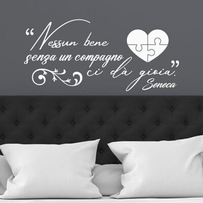 Adesivi murali frase celebre di Seneca scritte da parete