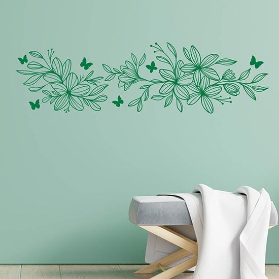 Decorazioni da parete con fiori adesivi di design