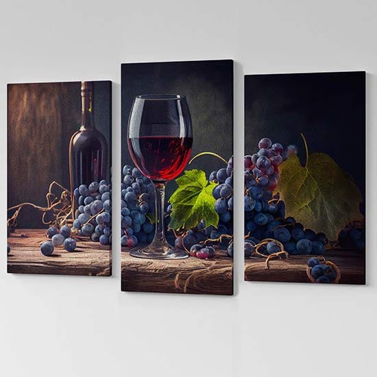 Quadri moderni con vino su tela