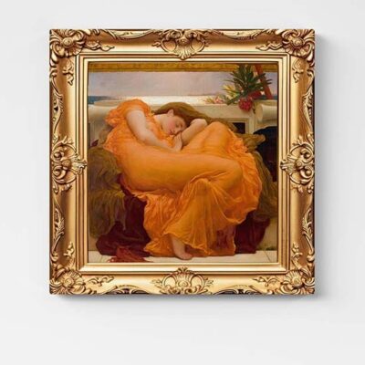 Quadro Avvampante Giugno di Frederic Leighton su tela