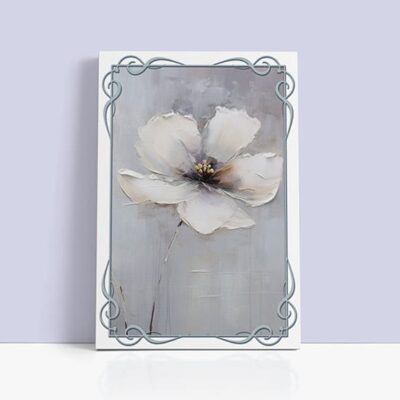 Quadro moderno con fiori dipinti