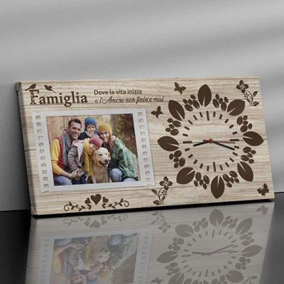 orologio da parete personalizzato per famiglia con foto