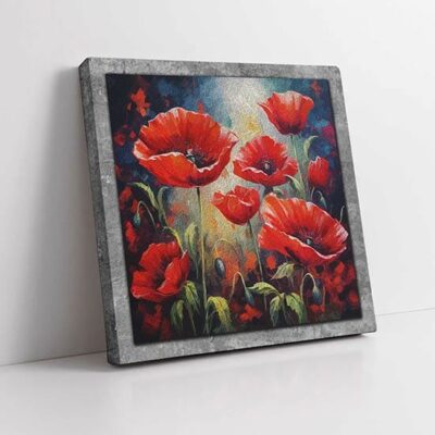 Stampa su tela con papaveri rossi quadro