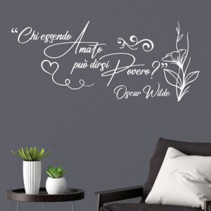 Wall stickers con frase d'amore di Oscar Wilde decorativa
