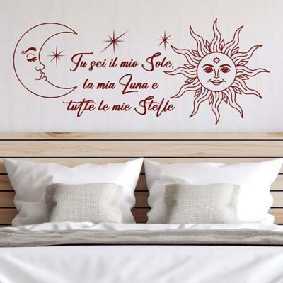 Adesivi camera da letto con scritte da muro