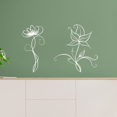 Fiori stilizzati adesivi da muro stickers
