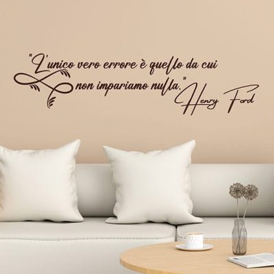 Frase motivazionale adesiva per parete