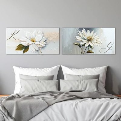Quadri camera da letto personalizzati con iniziali