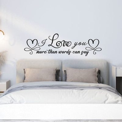 Scritte adesive da parete per camera da letto