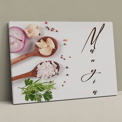 Quadri per cucina con scritte su tela Mangia